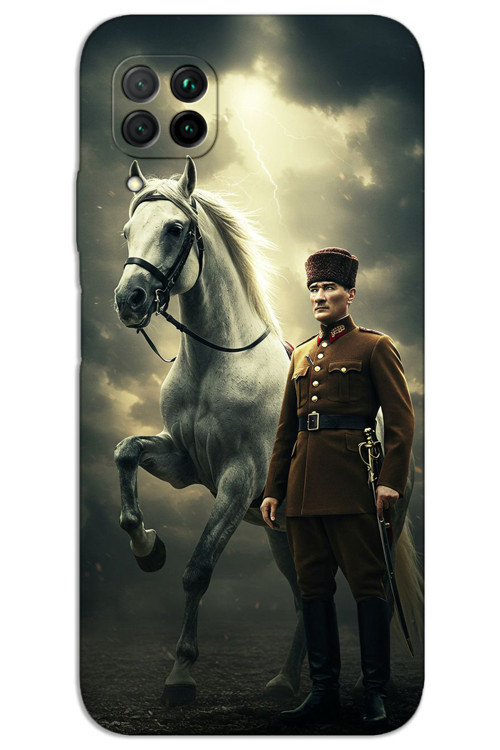 Huawei P40 Lite Kılıf HD Desen Baskılı Arka Kapak - Atatürk Şimşek