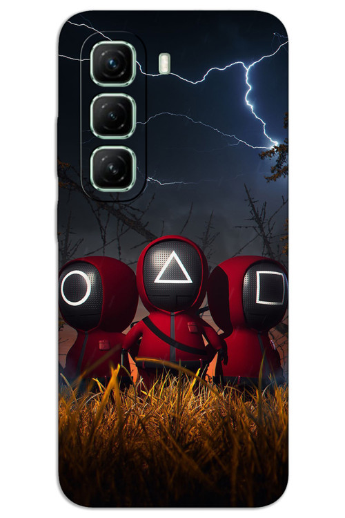 İnfinix Hot 50 5G Kılıf HD Desen Baskılı Arka Kapak - Squid Game Minyon