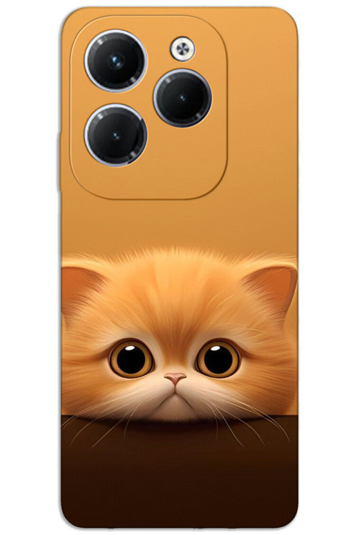 İnfinix Hot 40 Pro Kılıf HD Desen Baskılı Arka Kapak - Sarı Yavru Kedi