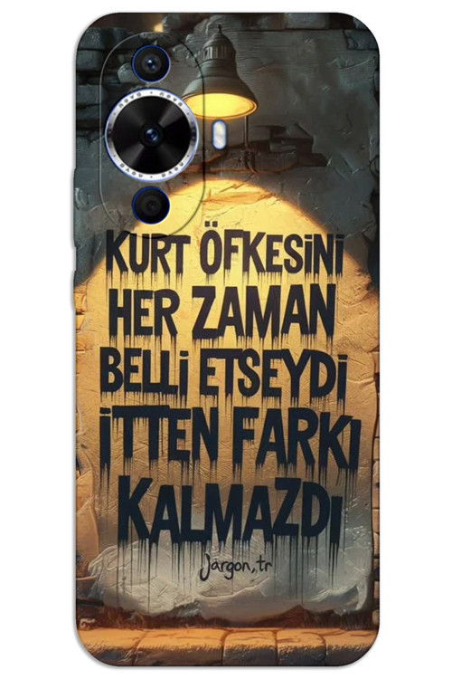 Huawei Nova 12S Kılıf HD Desen Baskılı Arka Kapak - Kurt Öfkesi