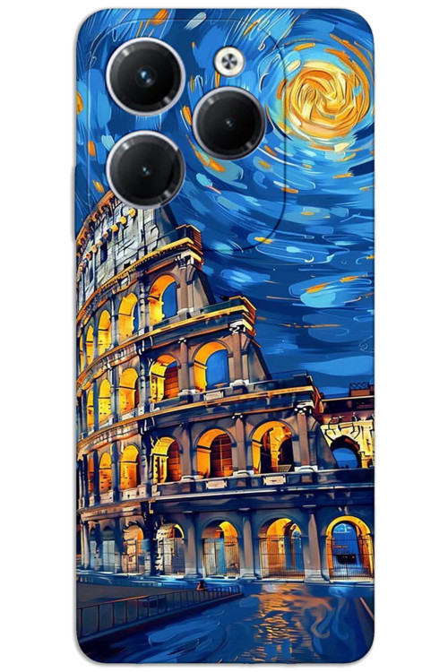 İnfinix Hot 40 Pro Kılıf HD Desen Baskılı Arka Kapak - Sanat Roma