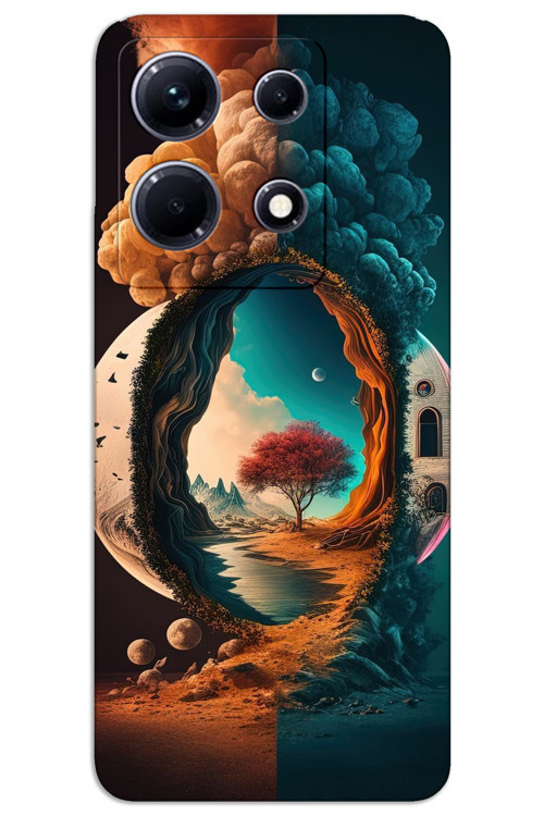 İnfinix Note 30 Pro Kılıf HD Desen Baskılı Arka Kapak - Aydan Gece
