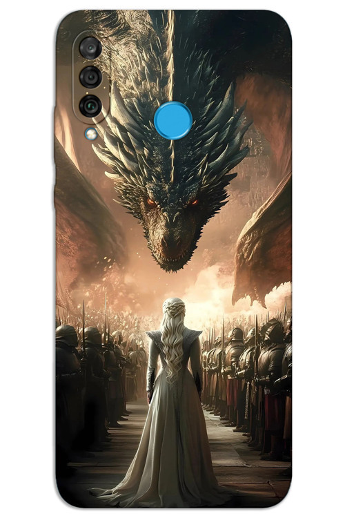 Huawei P30 Lite Kılıf HD Desen Baskılı Arka Kapak - Dragons