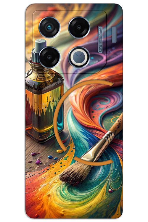 İnfinix GT 20 Pro Kılıf HD Desen Baskılı Arka Kapak - Fırça Palet