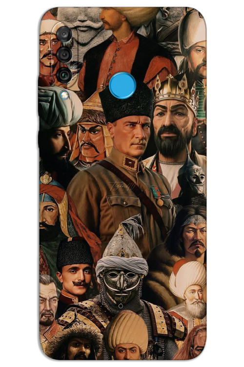 Huawei P30 Lite Kılıf HD Desen Baskılı Arka Kapak - Türk Büyükleri