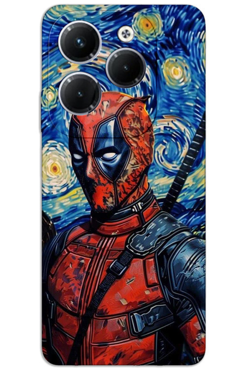 İnfinix Hot 40 Pro Kılıf HD Desen Baskılı Arka Kapak - Deadpool