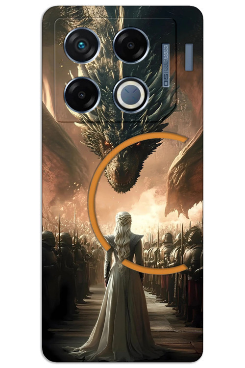 İnfinix GT 20 Pro Kılıf HD Desen Baskılı Arka Kapak - Dragons