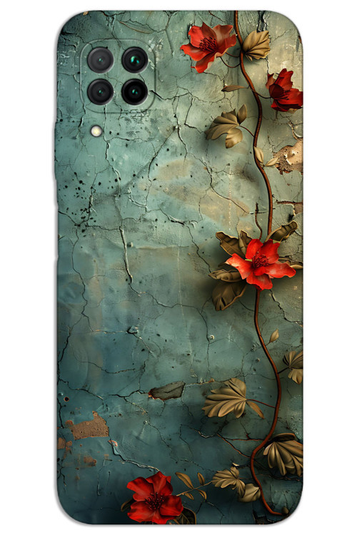 Huawei P40 Lite Kılıf HD Desen Baskılı Arka Kapak - Sarmaşık Çiçek