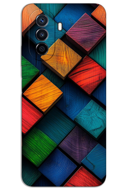 Huawei Nova Y70 Kılıf HD Desen Baskılı Arka Kapak - Kare Desen