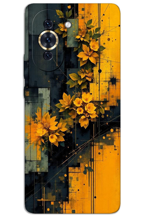 Huawei Nova 10 Pro Kılıf HD Desen Baskılı Arka Kapak - Sarı Çiçekler