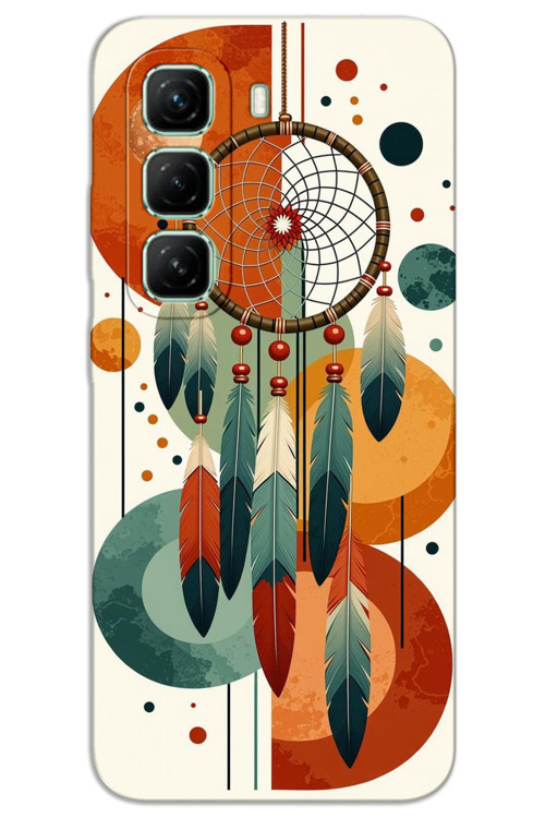 İnfinix Hot 50 Pro 4G Kılıf HD Desen Baskılı Arka Kapak - Mandala