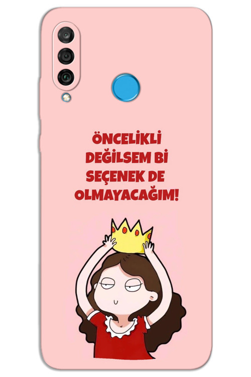 Huawei P30 Lite Kılıf HD Desen Baskılı Arka Kapak - Seçenek Değilim