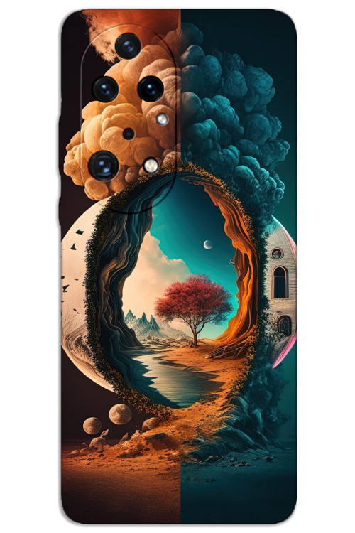 Huawei P50 Pro Kılıf HD Desen Baskılı Arka Kapak - Aydan Gece