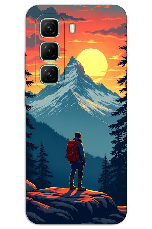 İnfinix Hot 50 4G Kılıf HD Desen Baskılı Arka Kapak - Everest