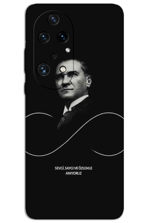 Huawei P50 Pro Kılıf HD Desen Baskılı Arka Kapak - Atatürk Sonsuzluk