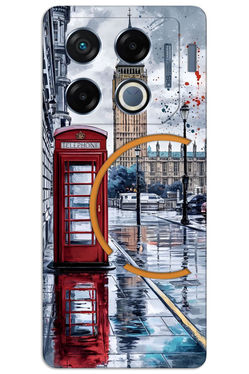 İnfinix GT 20 Pro Kılıf HD Desen Baskılı Arka Kapak - London