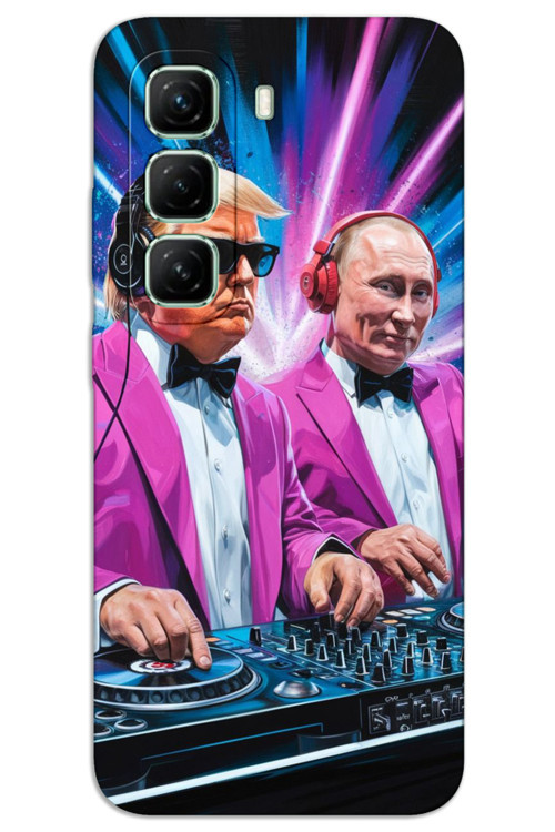 İnfinix Hot 50 Pro 4G Kılıf HD Desen Baskılı Arka Kapak - DJ Trump Putin