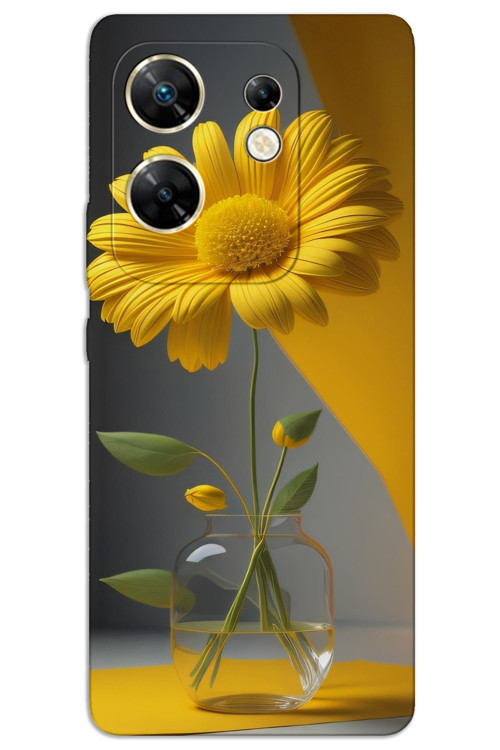 İnfinix Zero 30 4G Kılıf HD Desen Baskılı Arka Kapak - Fanus Çiçek