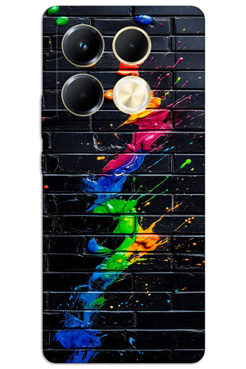 İnfinix Note 40 Pro Plus 5G Kılıf HD Desen Baskılı Arka Kapak - Fırça Darbesi