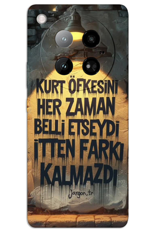 İnfinix Zero 40 4G Kılıf HD Desen Baskılı Arka Kapak - Kurt Öfkesi