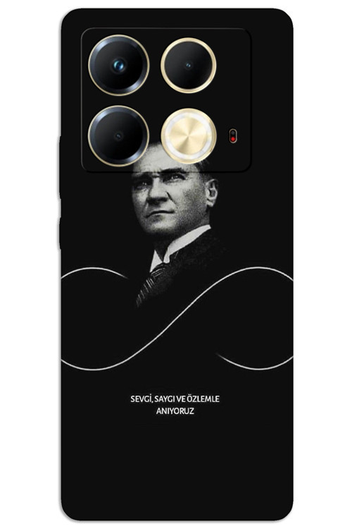 İnfinix Note 40 Pro Plus 5G Kılıf HD Desen Baskılı Arka Kapak - Atatürk Sonsuzluk