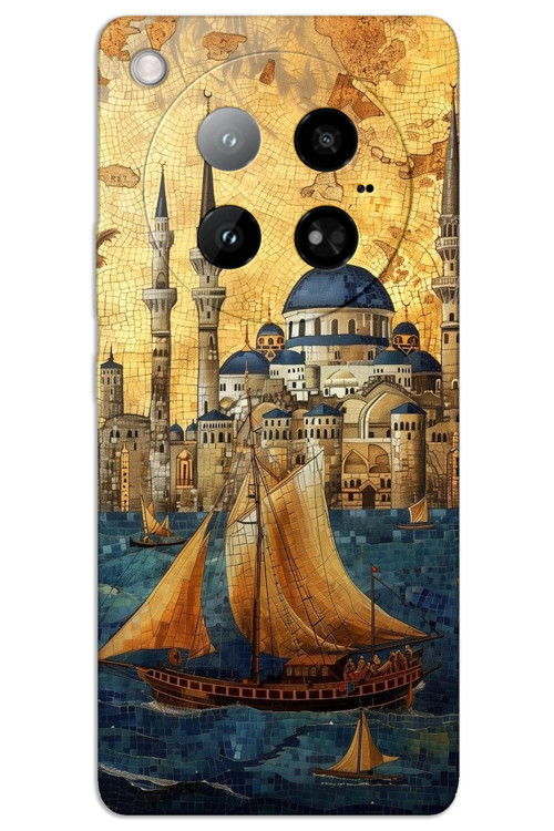 İnfinix Zero 40 4G Kılıf HD Desen Baskılı Arka Kapak - Yelkenli Süleymaniye