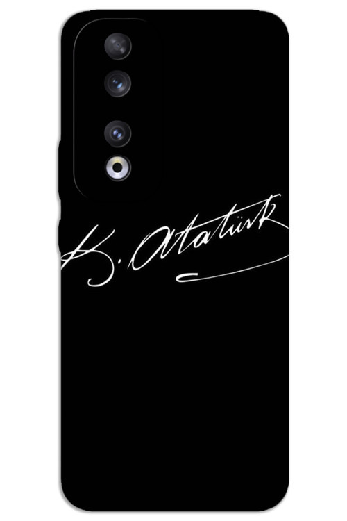 Huawei Honor 90 Kılıf HD Desen Baskılı Arka Kapak - Atatürk İmza