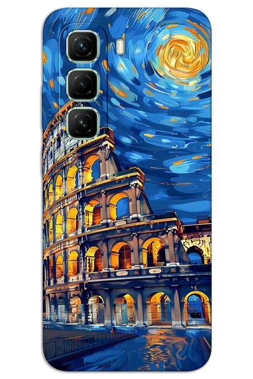 İnfinix Hot 50 Pro 4G Kılıf HD Desen Baskılı Arka Kapak - Sanat Roma