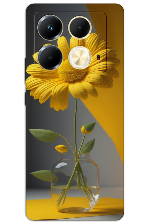 İnfinix Note 40 Pro Plus 5G Kılıf HD Desen Baskılı Arka Kapak - Fanus Çiçek