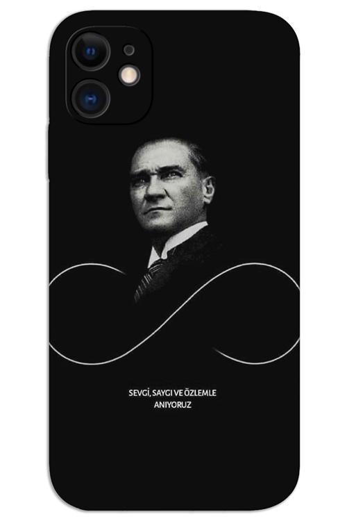 iPhone 11 Kılıf HD Desen Baskılı Arka Kapak - Atatürk Sonsuzluk