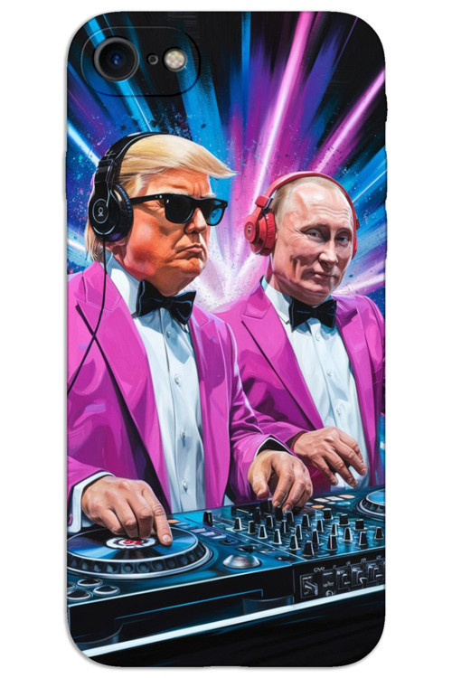 iPhone 8 Kılıf HD Desen Baskılı Arka Kapak - DJ Trump Putin