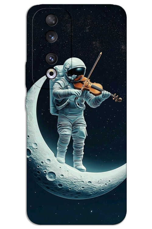 Huawei Honor 90 Kılıf HD Desen Baskılı Arka Kapak - Astronot Keman