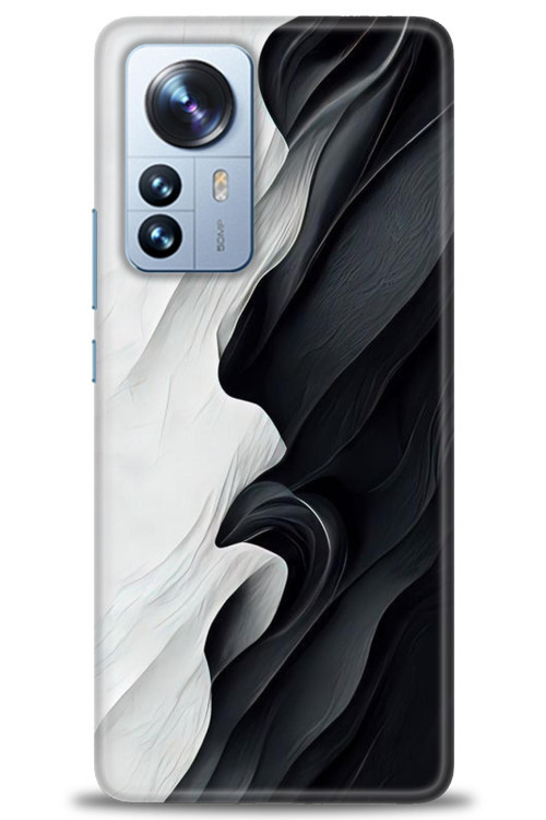 Xiaomi Mi 13 Kılıf HD Baskılı Kılıf - Black and White