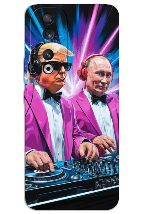 Huawei Honor 90 Kılıf HD Desen Baskılı Arka Kapak - DJ Trump Putin