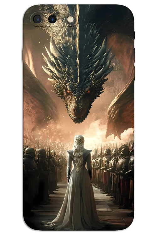 iPhone 8 Plus Kılıf HD Desen Baskılı Arka Kapak - Dragons