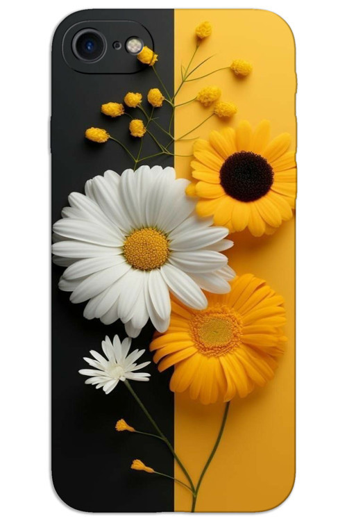 iPhone 8 Kılıf HD Desen Baskılı Arka Kapak - Papatya