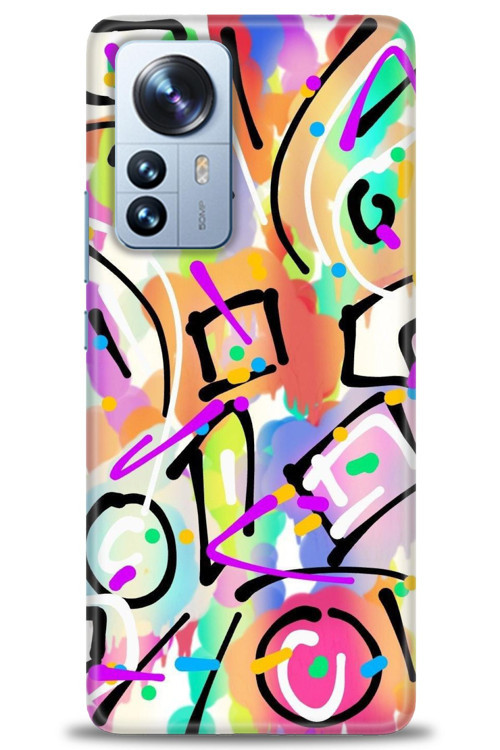 Xiaomi Poco X5 Pro Kılıf HD Baskılı Kılıf - Renkler ve Çizgiler