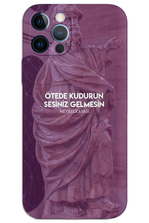 iPhone 12 Pro Kılıf HD Desen Baskılı Arka Kapak - Ötede Kudurun