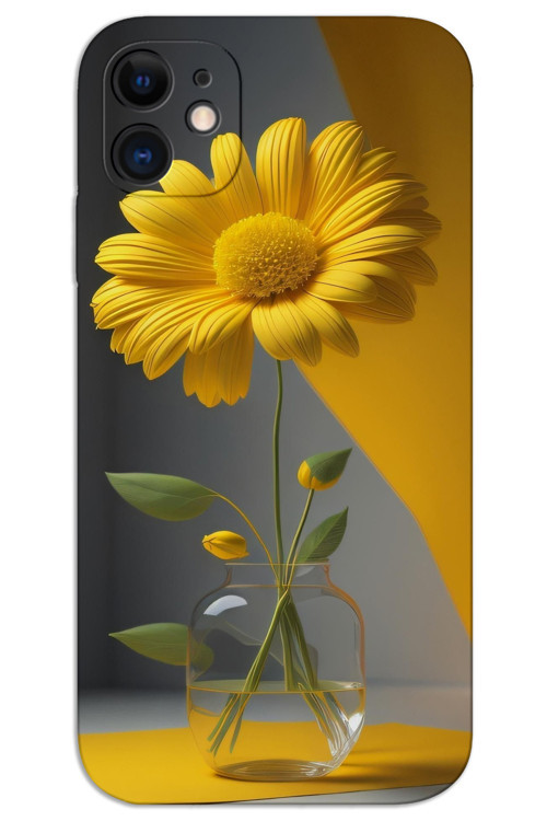 iPhone 11 Kılıf HD Desen Baskılı Arka Kapak - Fanus Çiçek
