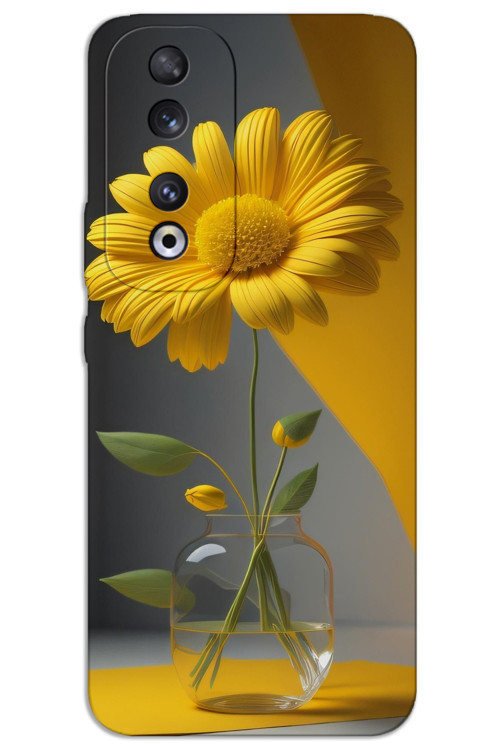 Huawei Honor 90 Kılıf HD Desen Baskılı Arka Kapak - Fanus Çiçek