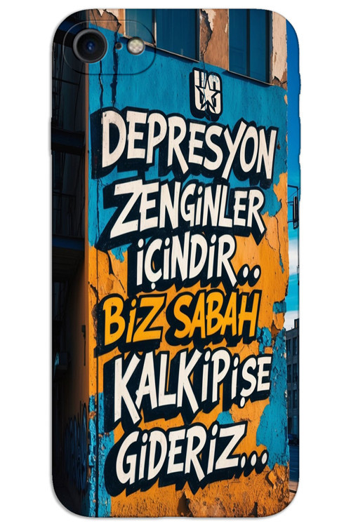 iPhone 8 Kılıf HD Desen Baskılı Arka Kapak - Depresyon