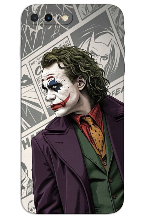 iPhone 8 Plus Kılıf HD Desen Baskılı Arka Kapak - Joker