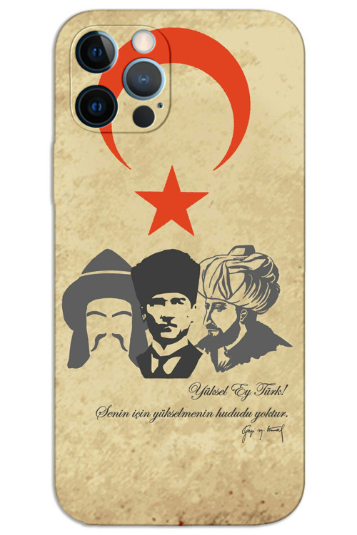 iPhone 12 Pro Kılıf HD Desen Baskılı Arka Kapak - Yüksel Ey Türk