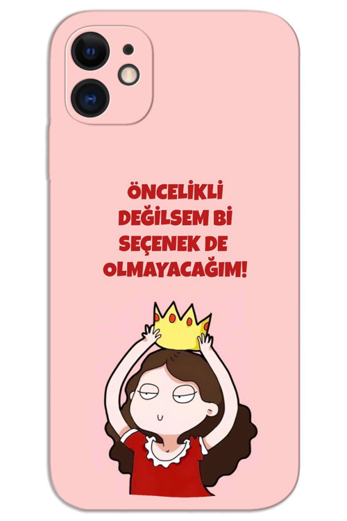 iPhone 11 Kılıf HD Desen Baskılı Arka Kapak - Seçenek Değilim