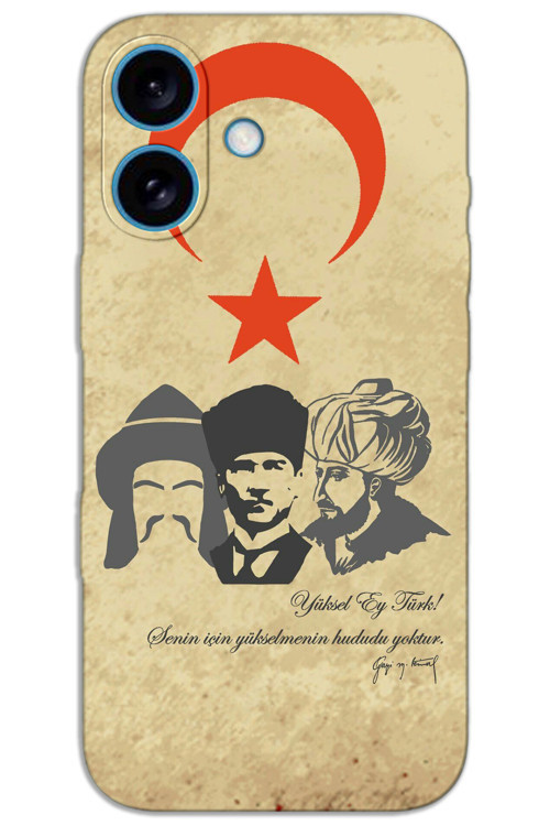 iPhone 16 Kılıf HD Desen Baskılı Arka Kapak - Yüksel Ey Türk