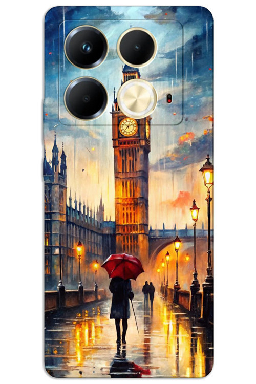 İnfinix Note 40 Pro Plus 5G Kılıf HD Desen Baskılı Arka Kapak - Saat Kulesi