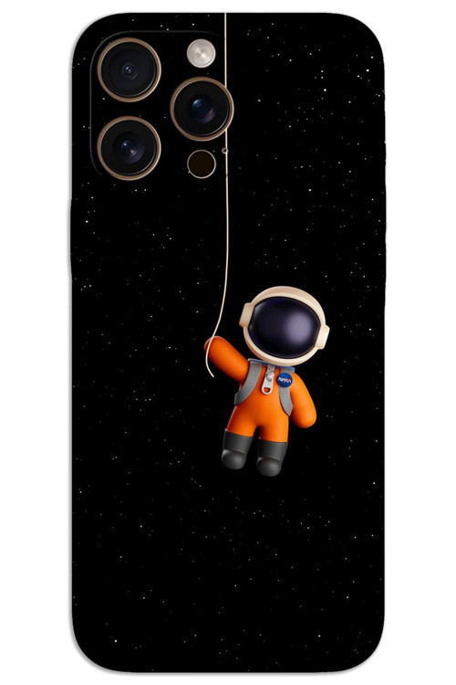 iPhone 16 Pro Max Kılıf HD Desen Baskılı Arka Kapak - Astronot