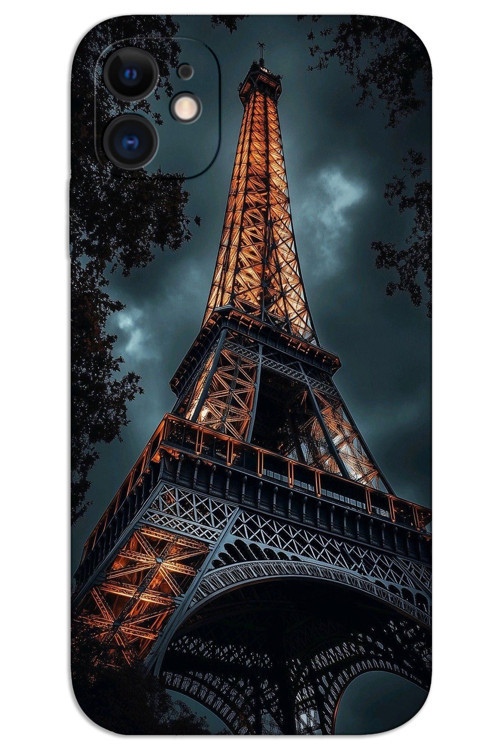 iPhone 11 Kılıf HD Desen Baskılı Arka Kapak - Eyfel Kulesi