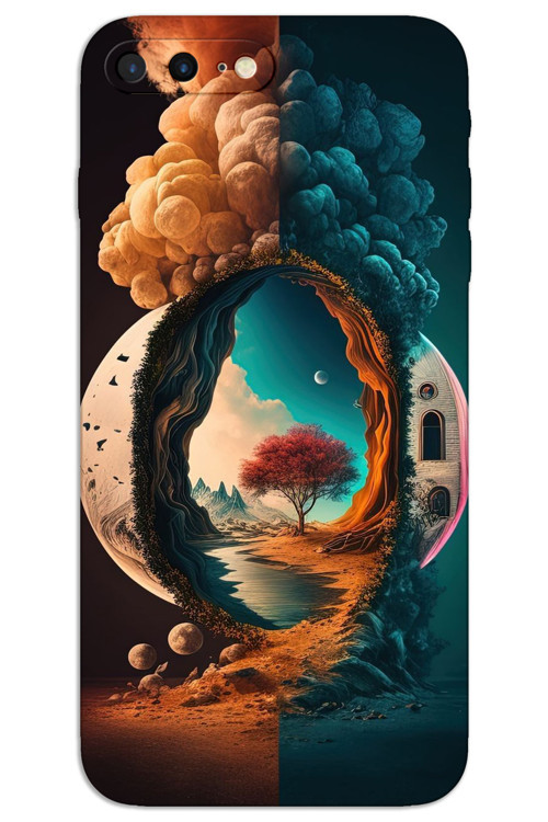 iPhone 7 Plus Kılıf HD Desen Baskılı Arka Kapak - Aydan Gece