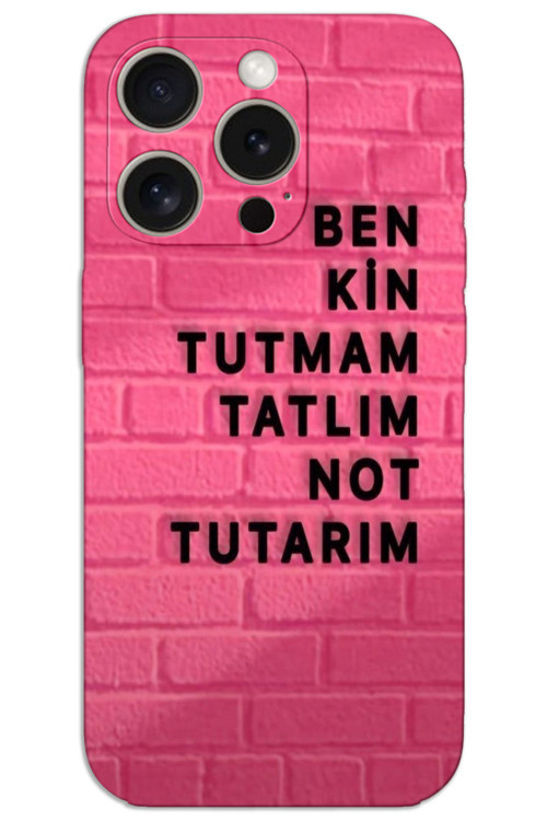 iPhone 15 Pro Max Kılıf HD Desen Baskılı Arka Kapak - Kin Tutmam